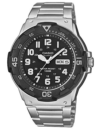 Casio Herren Analog Quarz Uhr mit Edelstahl Armband MRW-200HD-1BVEF