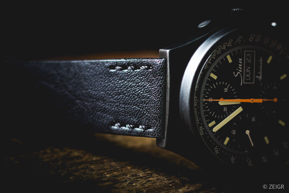 ZEIGR Strap - All Black Leder Uhrenarmband 20mm