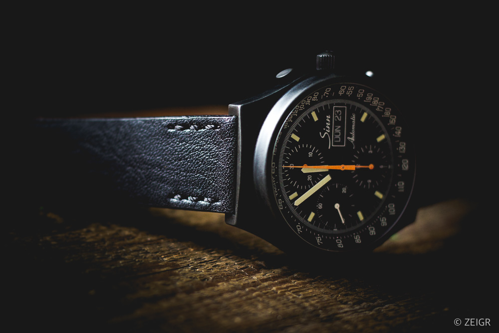 ZEIGR Strap - All Black Leder Uhrenarmband 20mm